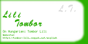 lili tombor business card